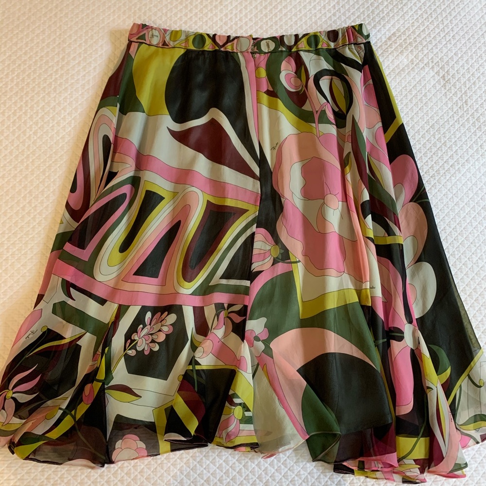 Emilio Pucci Vintage Skirt w/Flared Inserts - Picture 2 of 11